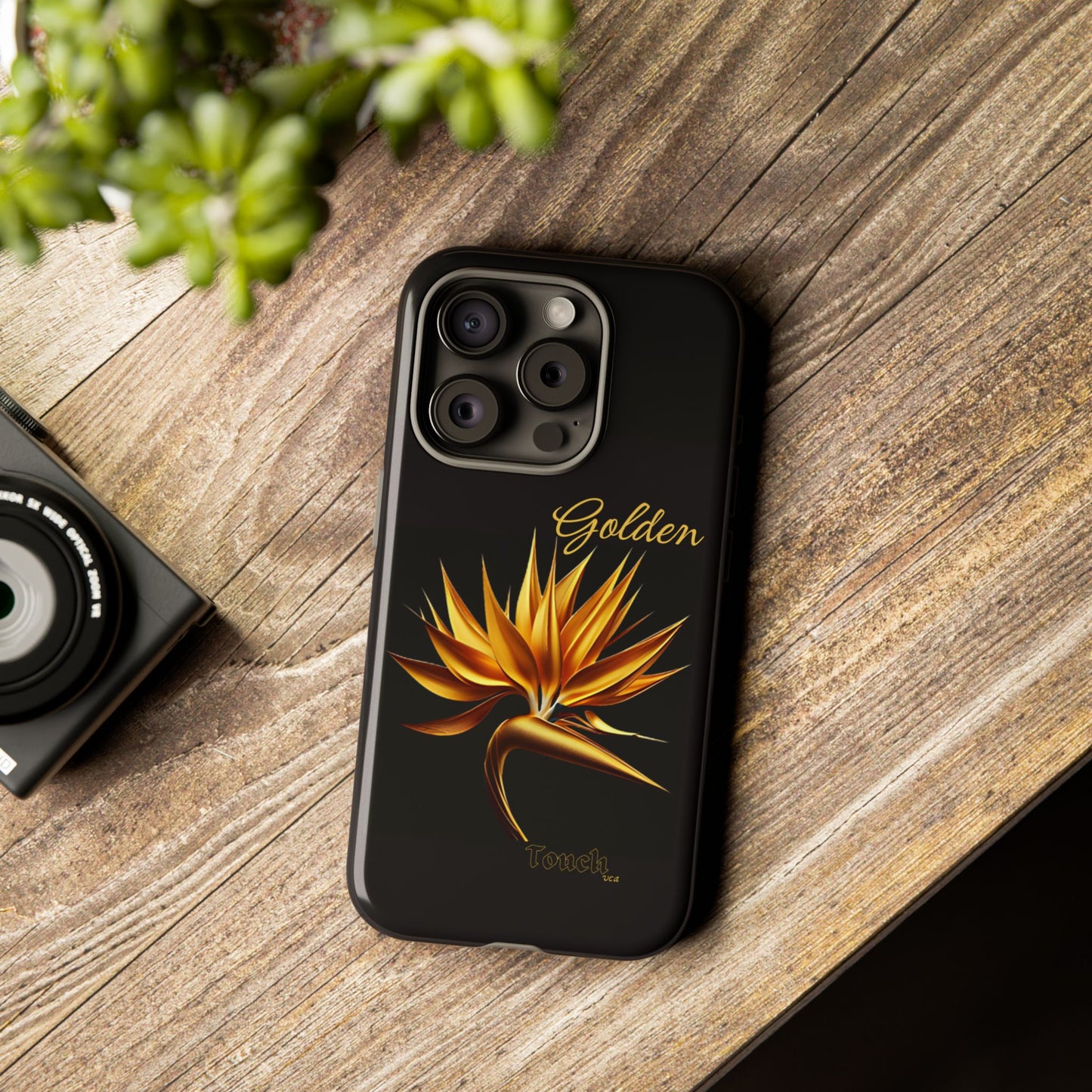 "Golden Touch" Collection -' Bird of Paradise1' design by vca - Designer Tough iPhone Cases