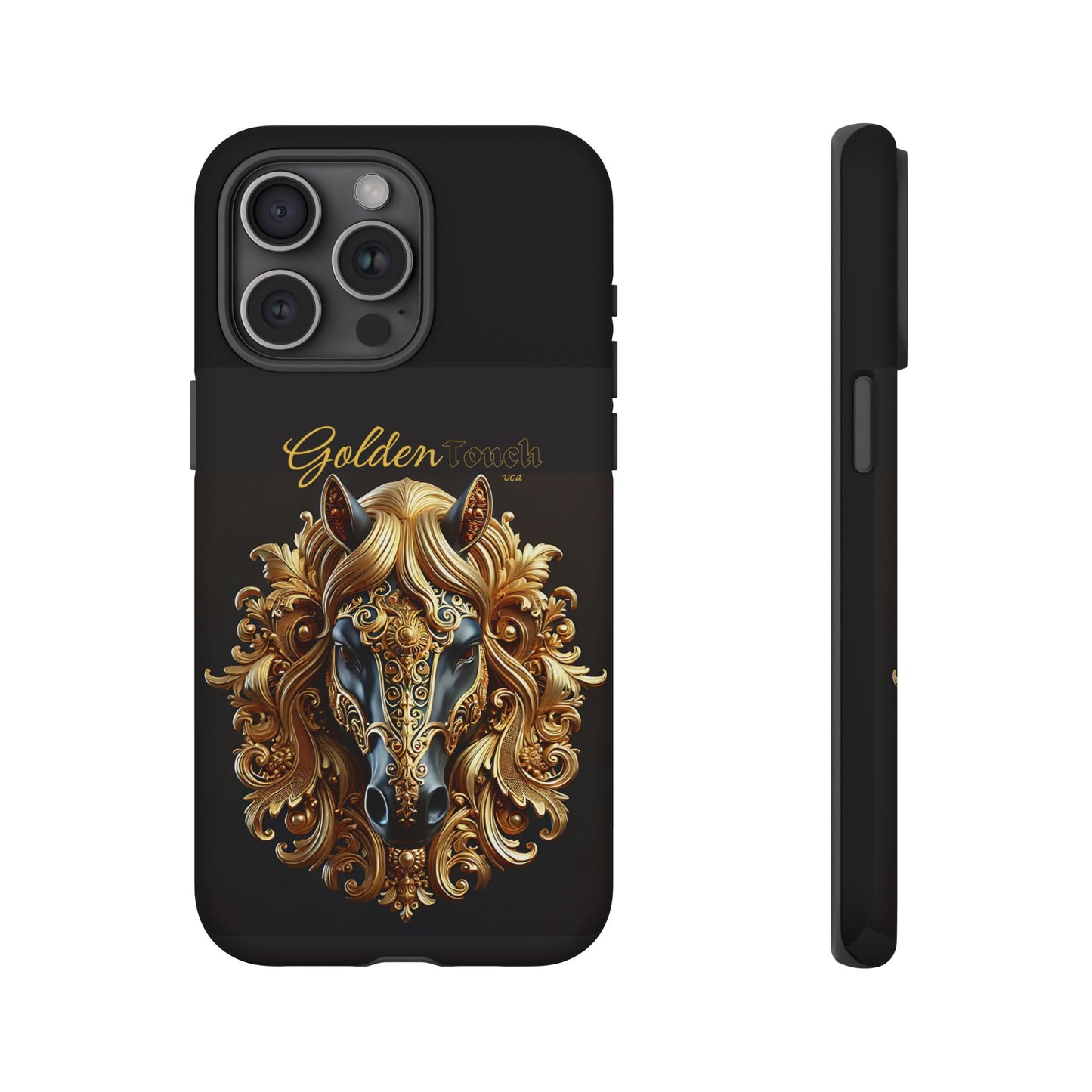 "Golden Touch" Collection - 'Horse Head1' design by vca - Designer iPhone Tough Cases