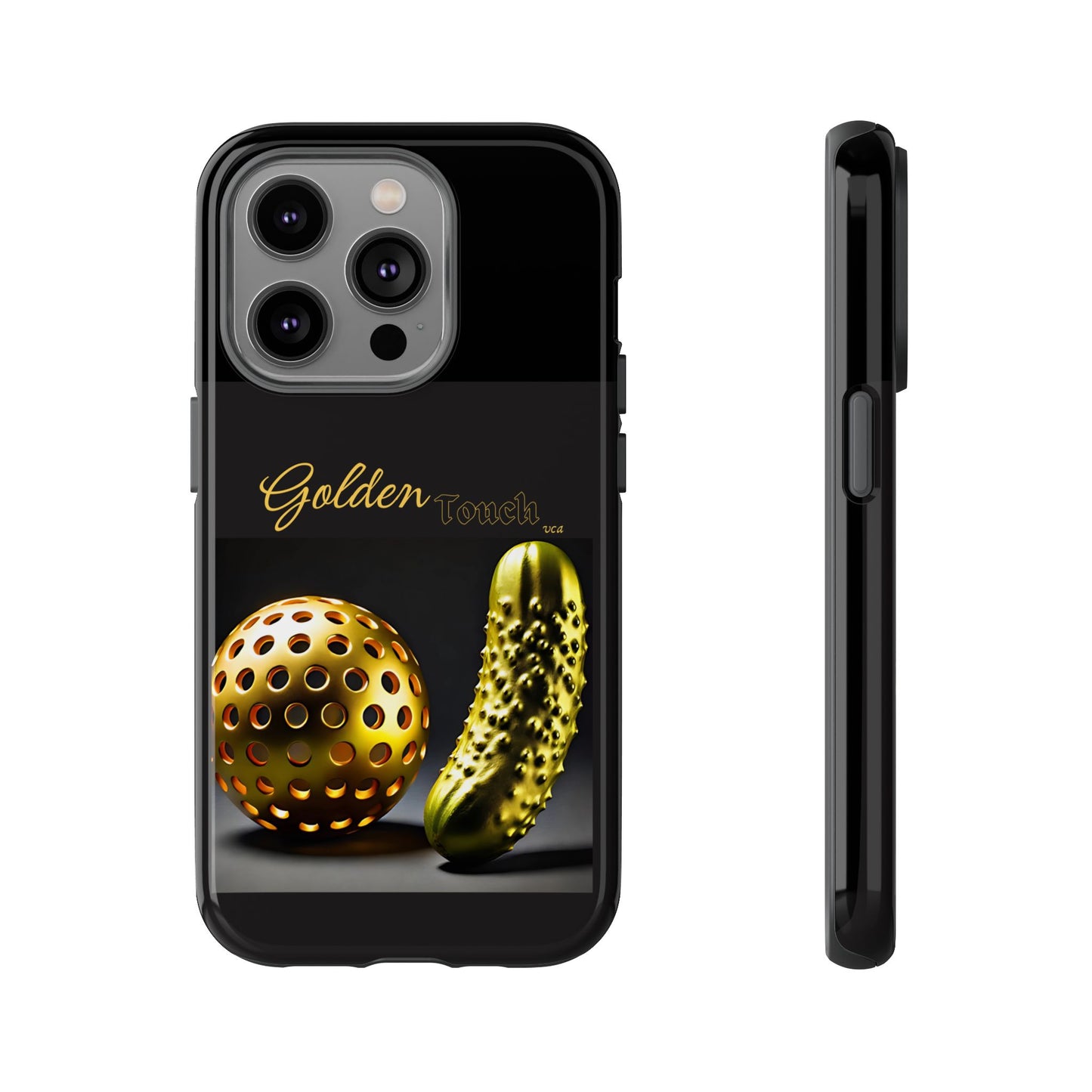 "Golden Touch" Collection - 'Pickleball' design by vca - Designer iPhone Tough Cases