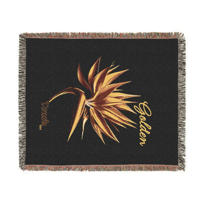 "Golden Touch" Collection - 'Bird of Paradise Design #1' by vca - Designer Woven Blanket