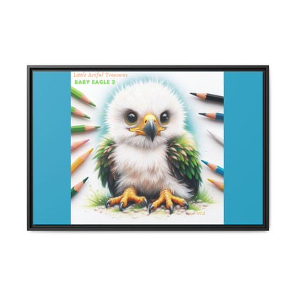 "Little Artful Treasures" Collection - Framed Canvas Wall Art — "Baby Eagle 2" by vca