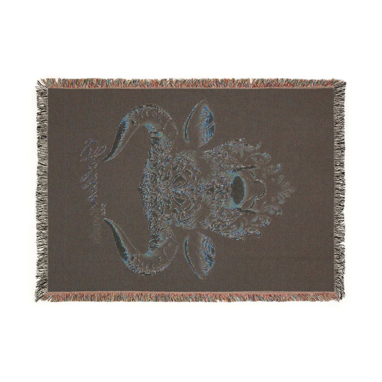 "Golden Touch" Collection - 'TaurusHead2' design by vca - Designer Woven Blanket