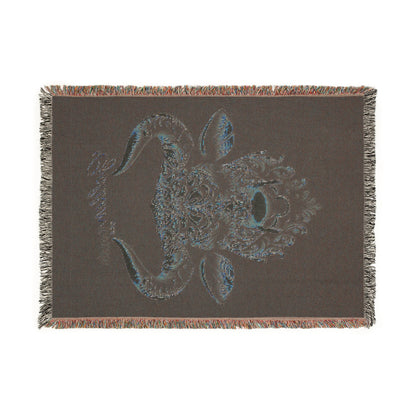 "Golden Touch" Collection - 'TaurusHead2' design by vca - Designer Woven Blanket
