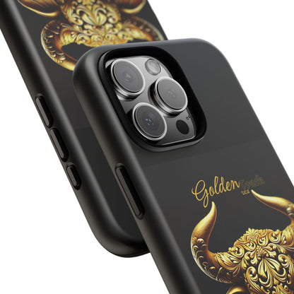 "Golden Touch" Collection - Designer iPhone Tough Cases - 'Taurus Head2' by vca
