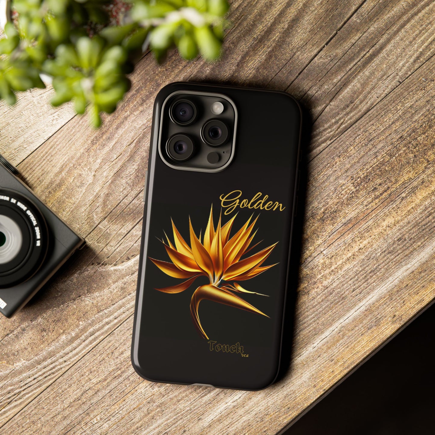 "Golden Touch" Collection -' Bird of Paradise1' design by vca - Designer Tough iPhone Cases