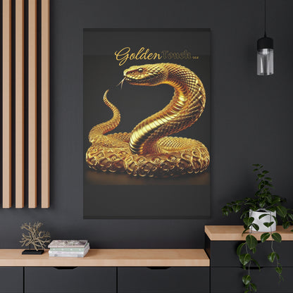 "Golden Touch" Collection - 'Golden Rattle Snake' by vca - Matte Canvas Wall Art