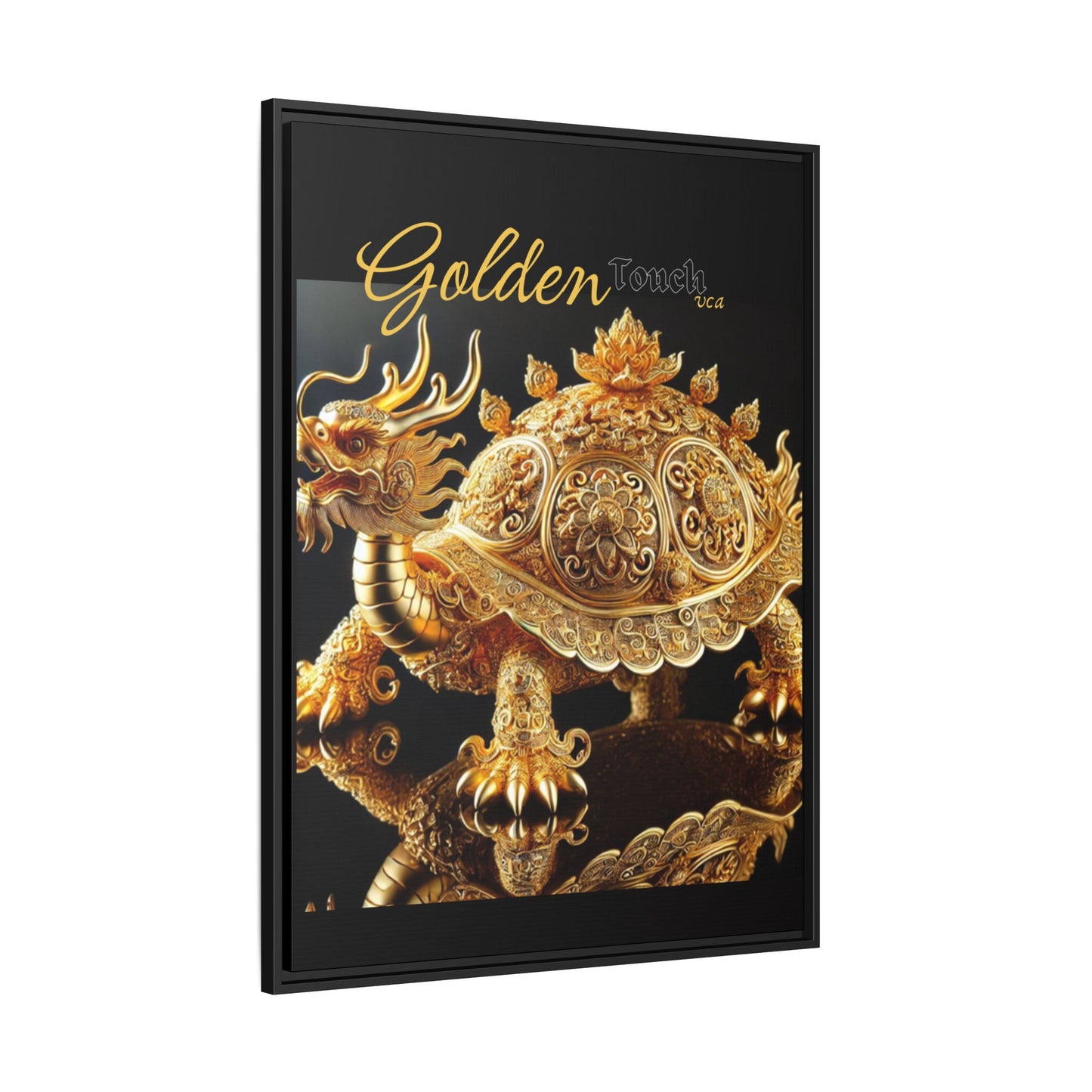 "Golden Touch" Collection - Elegant Framed Canvas Art Print by vca