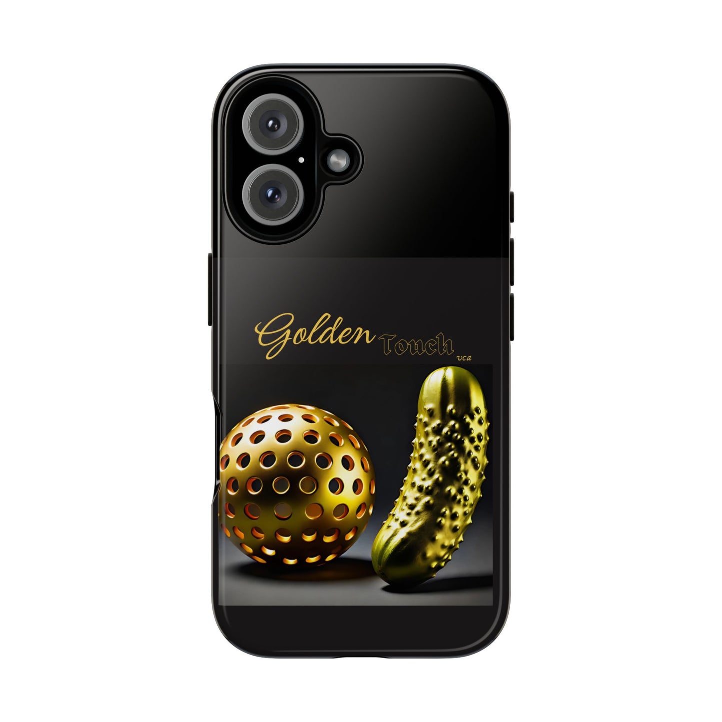 "Golden Touch" Collection - 'Pickleball' design by vca - Designer iPhone Tough Cases
