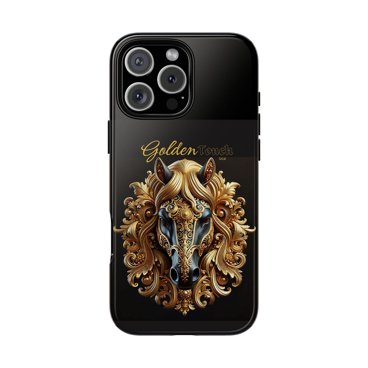 "Golden Touch" Collection - 'Horse Head1' design by vca - Designer iPhone Tough Cases