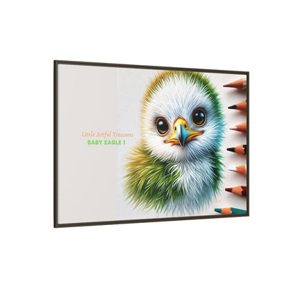 "Little Artful Treasures" Collection - Framed Matte Canvas - 'Baby Eagle 1' by vca