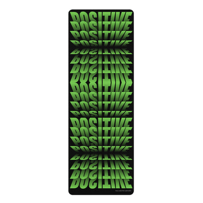"Elevated Style" Collection - 'Positive Vibes' Designer Yoga Mat by vca - Green