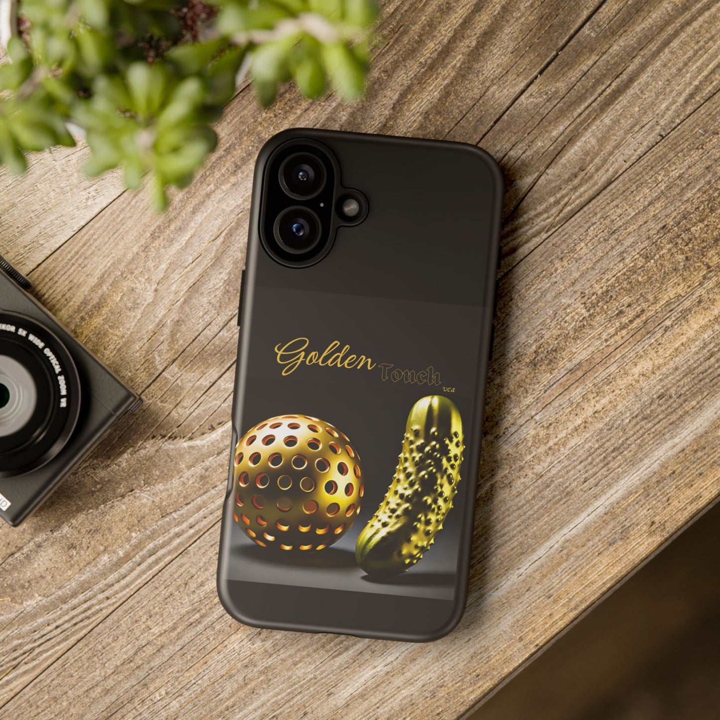 "Golden Touch" Collection - 'Pickleball' design by vca - Designer iPhone Tough Cases