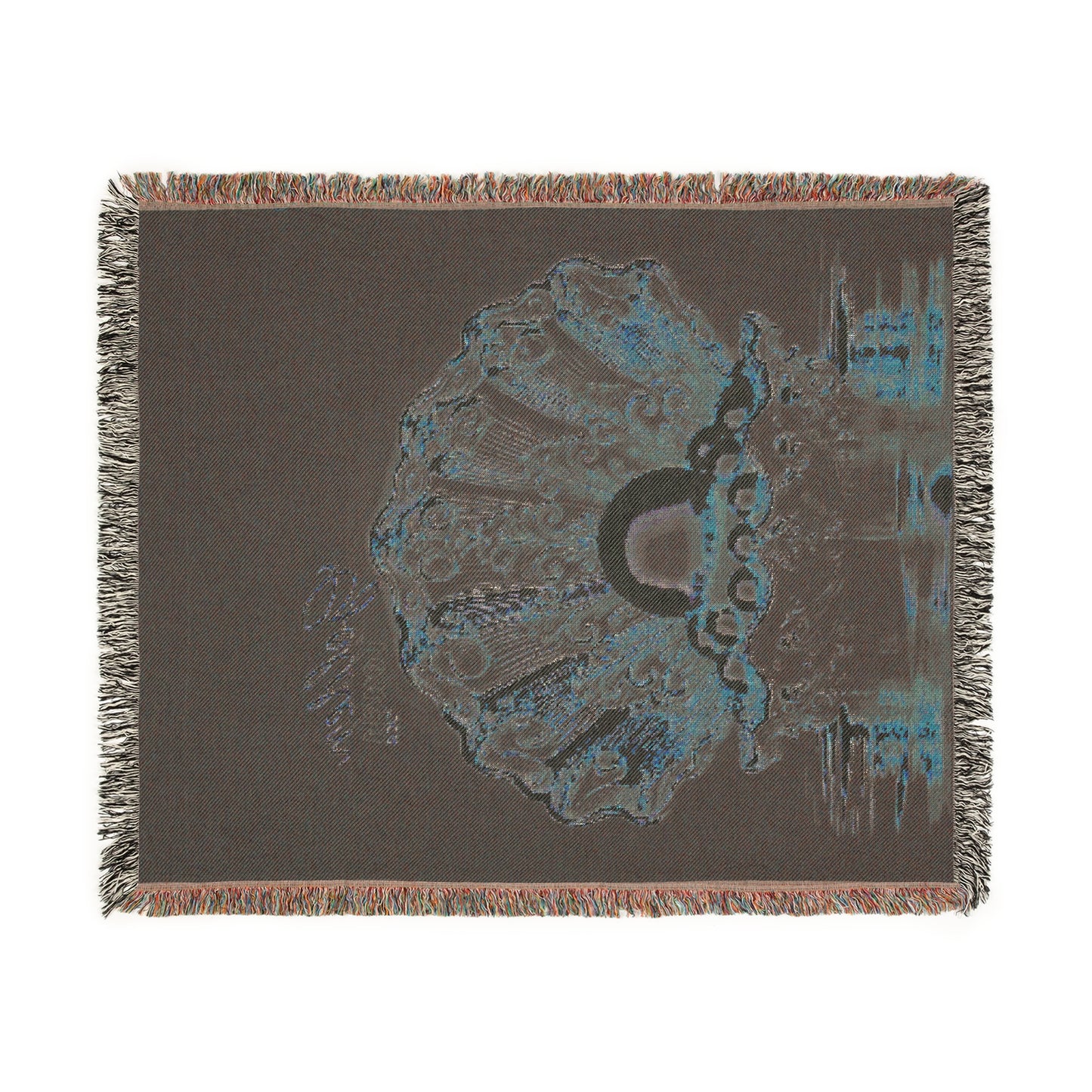 "Golden Touch" Collection - 'OShellPearls' design by vca - Designer Woven Blanket