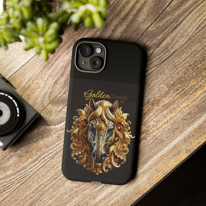 "Golden Touch" Collection - 'Horse Head1' design by vca - Designer iPhone Tough Cases