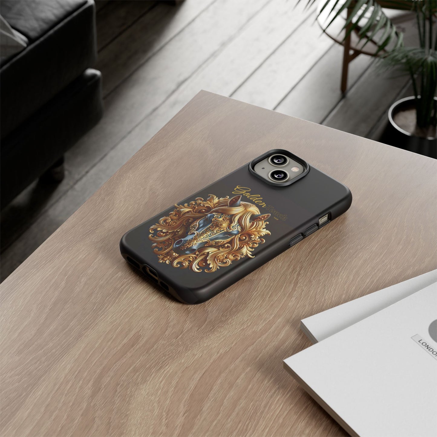 "Golden Touch" Collection - 'Horse Head1' design by vca - Designer iPhone Tough Cases