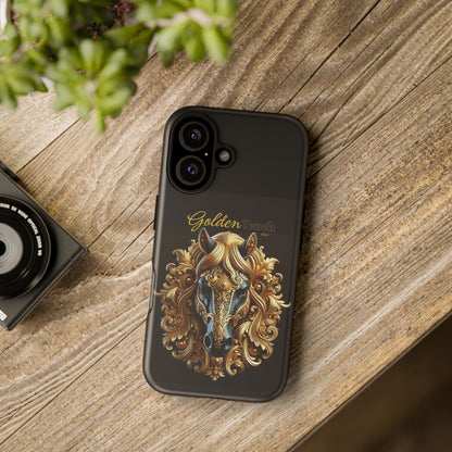 "Golden Touch" Collection - 'Horse Head1' design by vca - Designer iPhone Tough Cases