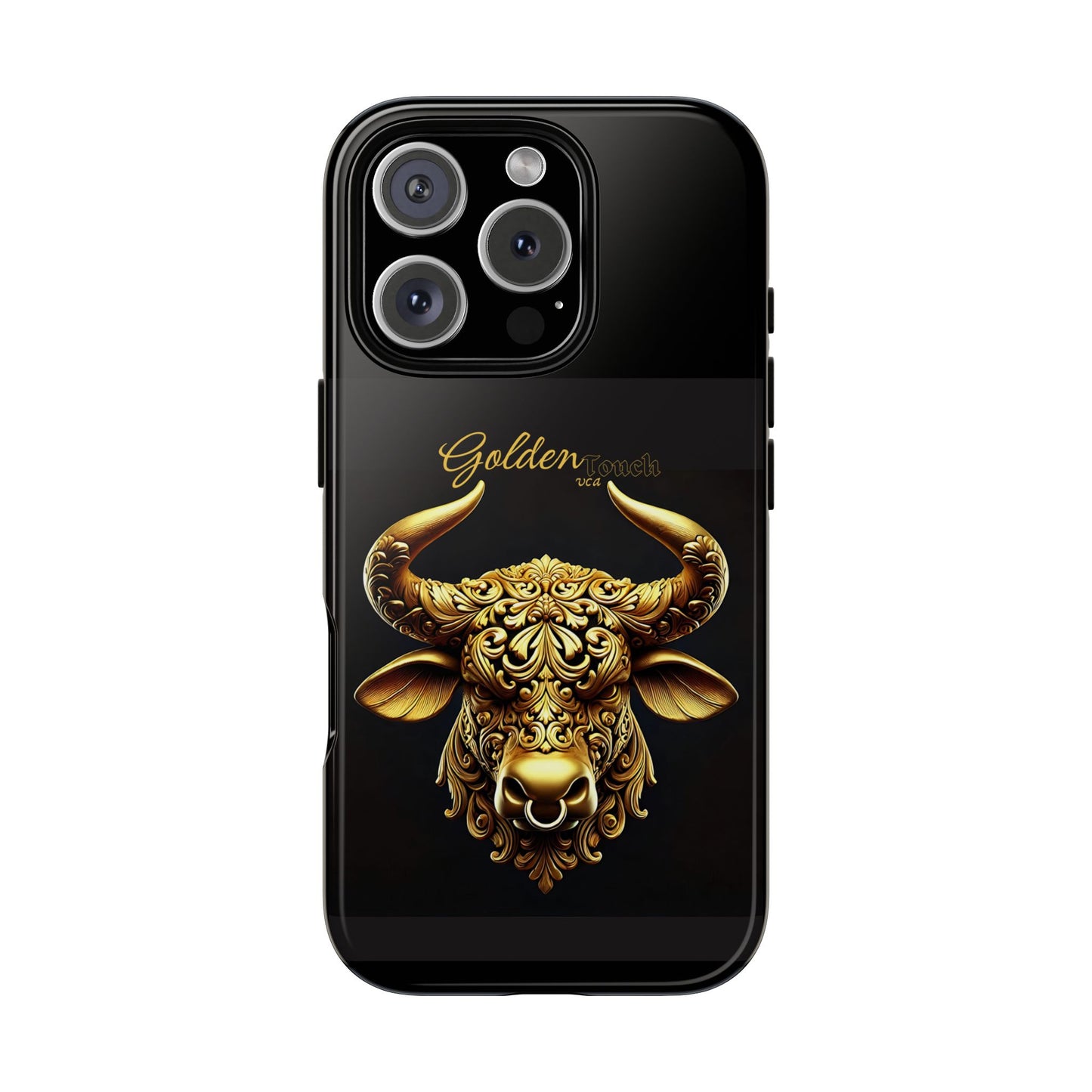 "Golden Touch" Collection - Designer iPhone Tough Cases - 'Taurus Head2' by vca