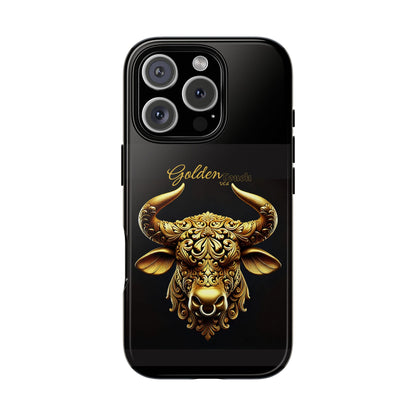 "Golden Touch" Collection - Designer iPhone Tough Cases - 'Taurus Head2' by vca