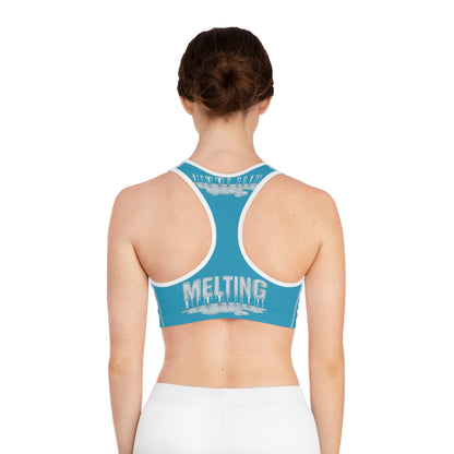 "Elevated Style" Collection - "Melting" ice designer Sports Bra by vca