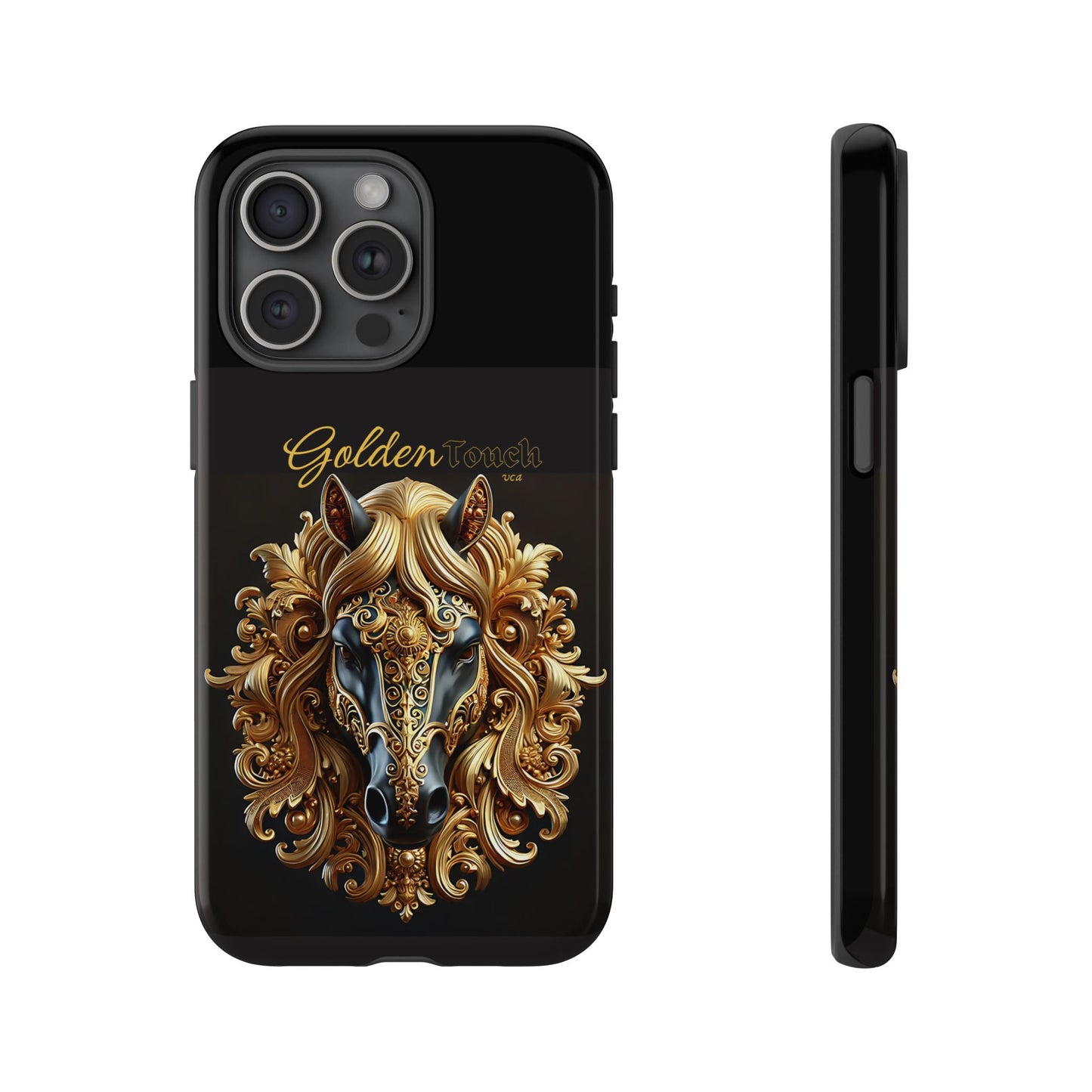 "Golden Touch" Collection - Designer iPhone Tough Cases - 'Horse Head1' by vca