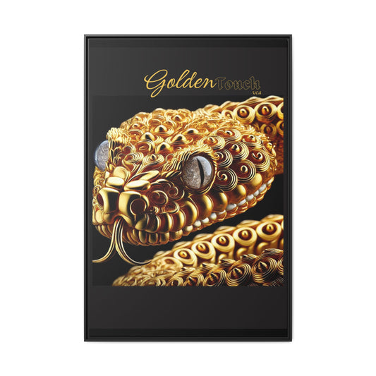"Golden Touch" Collection - Matte Canvas Wall Art - 'Snake Eyes' by vca