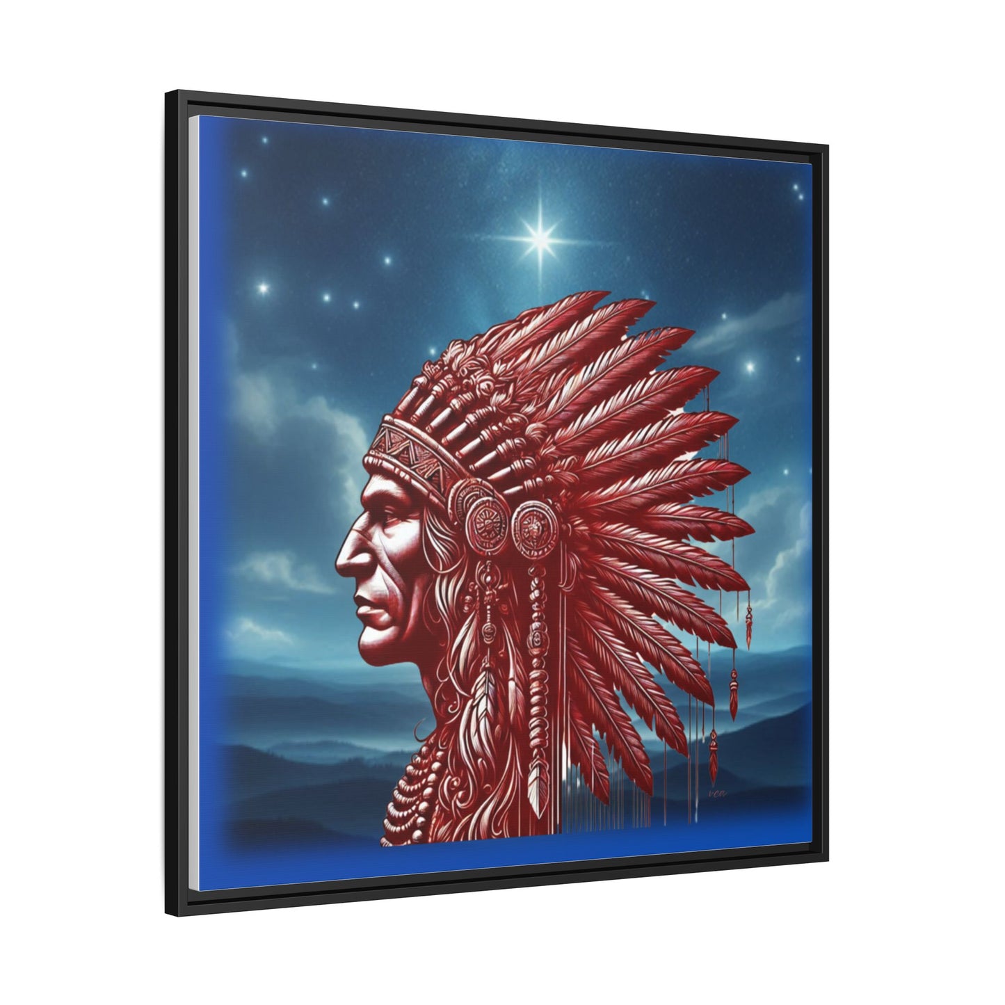 "Legacy of Liberty" Collection - Framed Canvas Art - 'The Red Profile' by vca