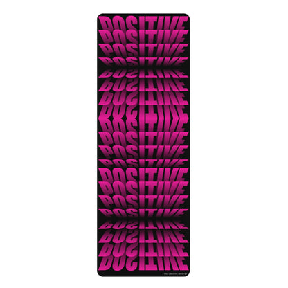 "Elevated Style" Collection - 'Positive Vibes' Designer Mat in Hot Pink by vca - Yoga Mat