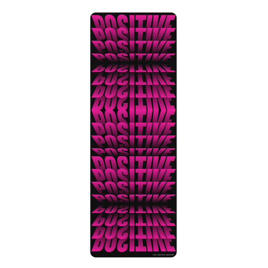 "Elevated Style" Collection - 'Positive Vibes' Designer Mat in Hot Pink by vca - Yoga Mat