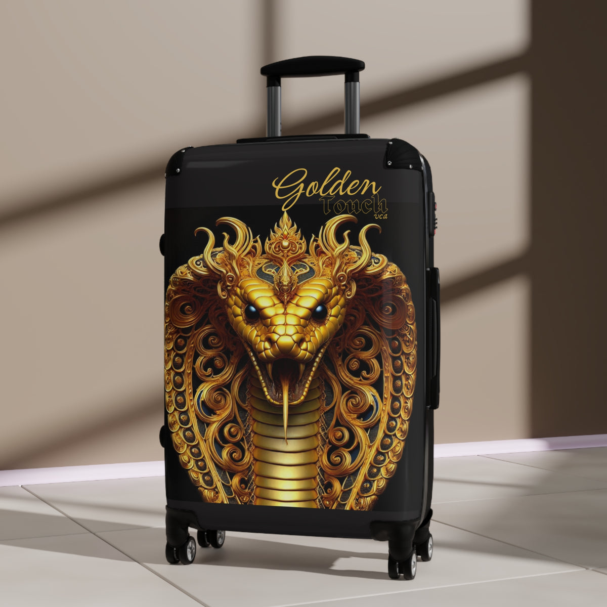 "Golden Touch" Collection - 'Cobra Head' design1 by vca - Designer Luggage Set