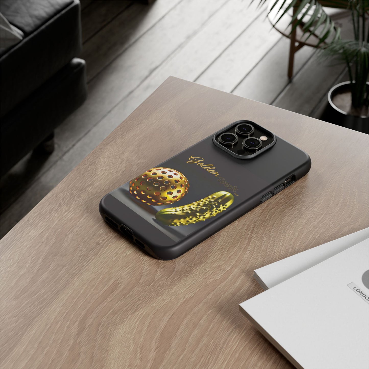 "Golden Touch" Collection - 'Pickleball' design by vca - Designer iPhone Tough Cases