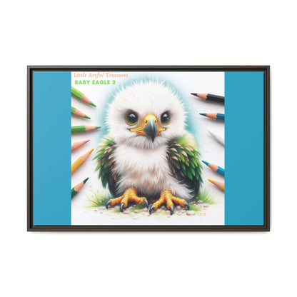 "Little Artful Treasures" Collection - Framed Canvas Wall Art — "Baby Eagle 2" by vca