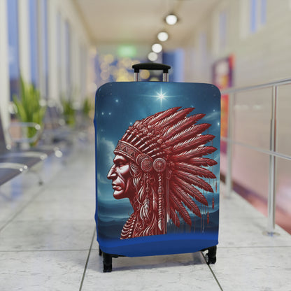 "Legacy of Liberty" Collection - Chief Profile Luggage Cover by vca — 2-sided design - Blue