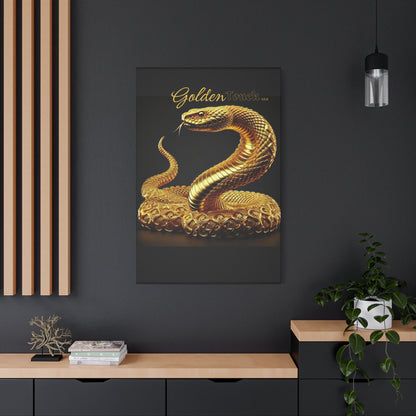 "Golden Touch" Collection - 'Golden Rattle Snake' by vca - Matte Canvas Wall Art