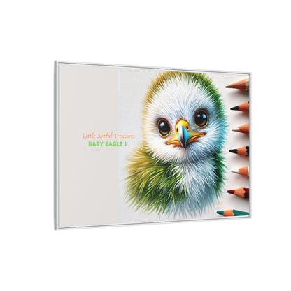 "Little Artful Treasures" Collection - Framed Matte Canvas - 'Baby Eagle 1' by vca