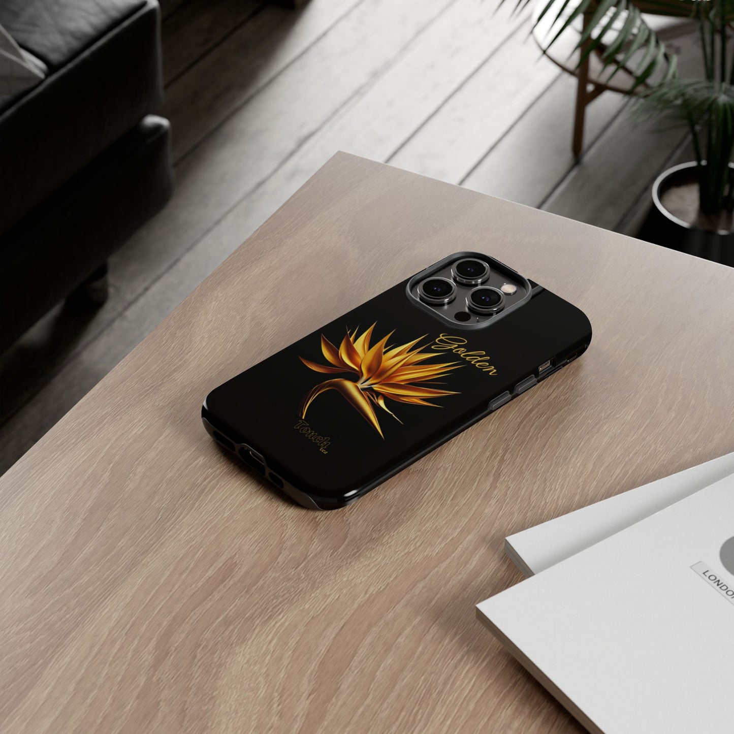 "Golden Touch" Collection -' Bird of Paradise1' design by vca - Designer Tough iPhone Cases