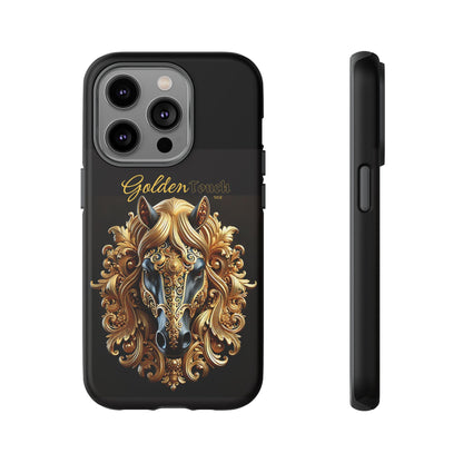 "Golden Touch" Collection - 'Horse Head1' design by vca - Designer iPhone Tough Cases