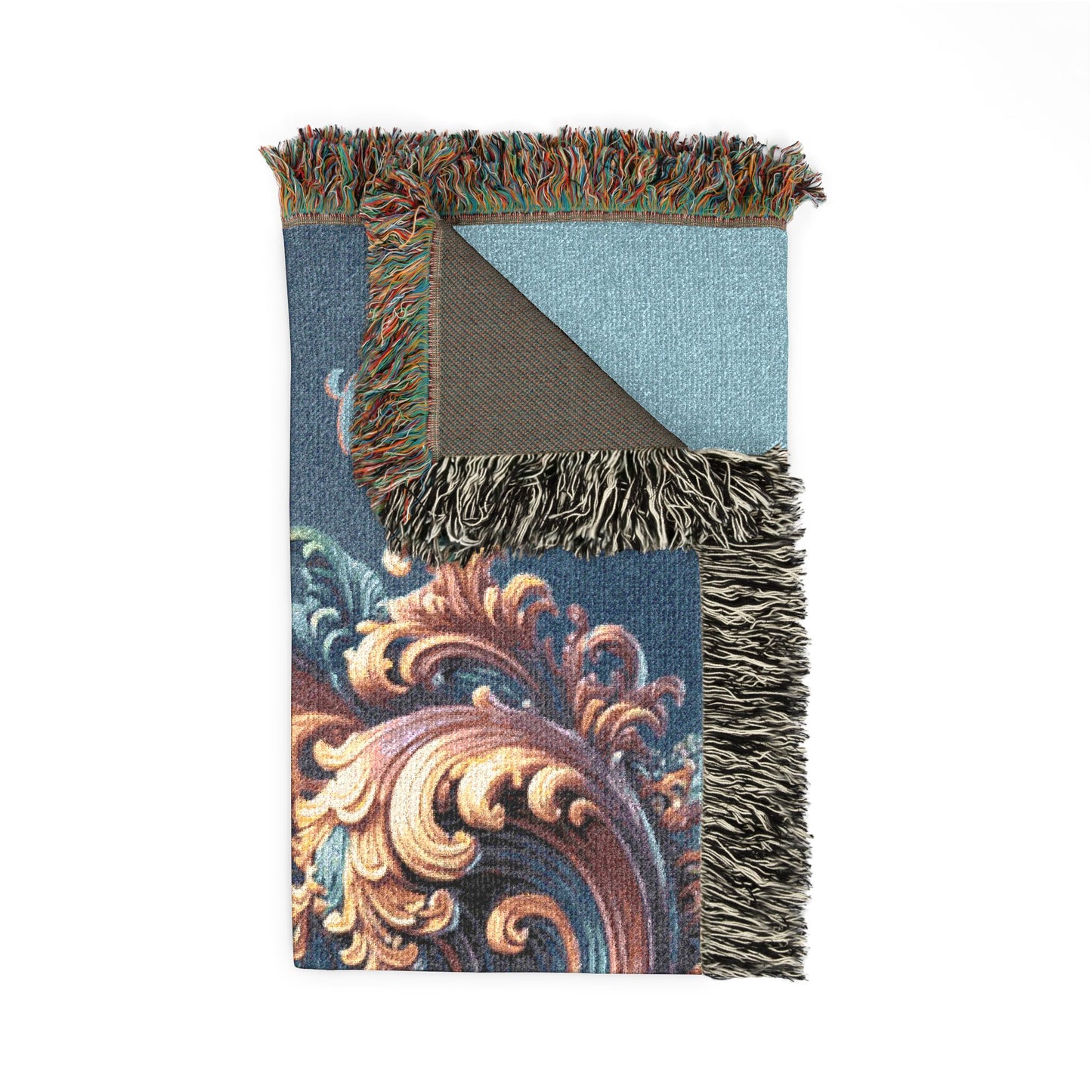 "Elevated Style" Collection - Designer Woven Blanket - 'Waves2" by vca