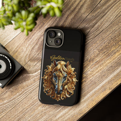 "Golden Touch" Collection - Designer iPhone Tough Cases - 'Horse Head1' by vca