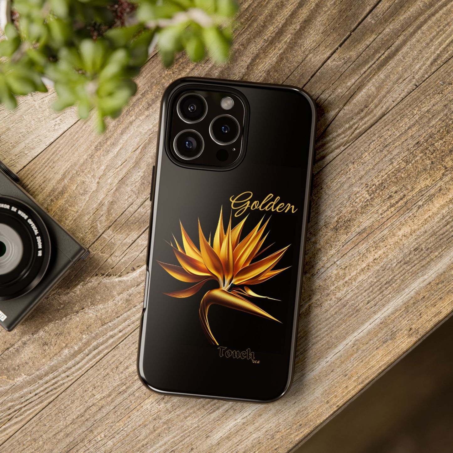 "Golden Touch" Collection -' Bird of Paradise1' design by vca - Designer Tough iPhone Cases