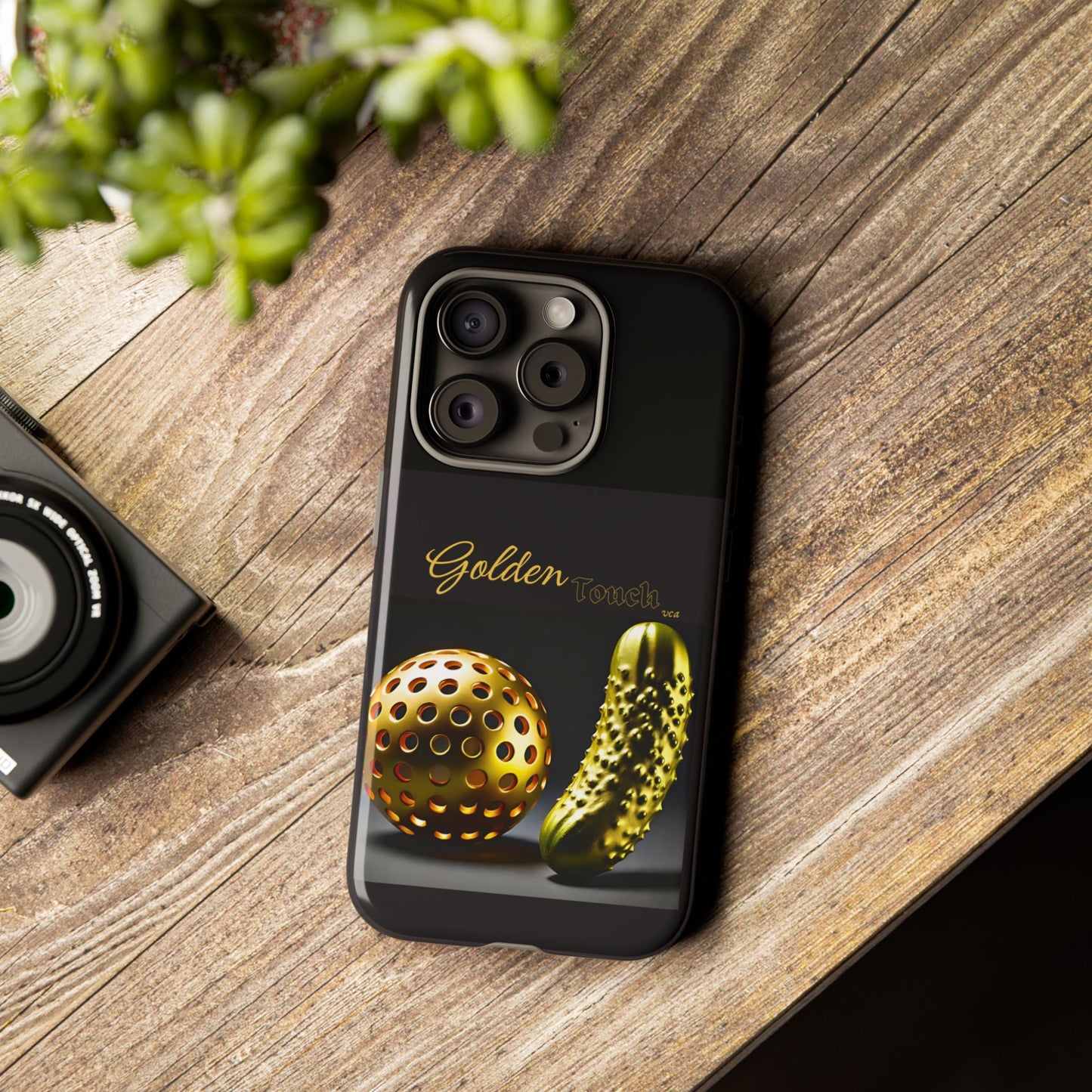 "Golden Touch" Collection - 'Pickleball' design by vca - Designer iPhone Tough Cases