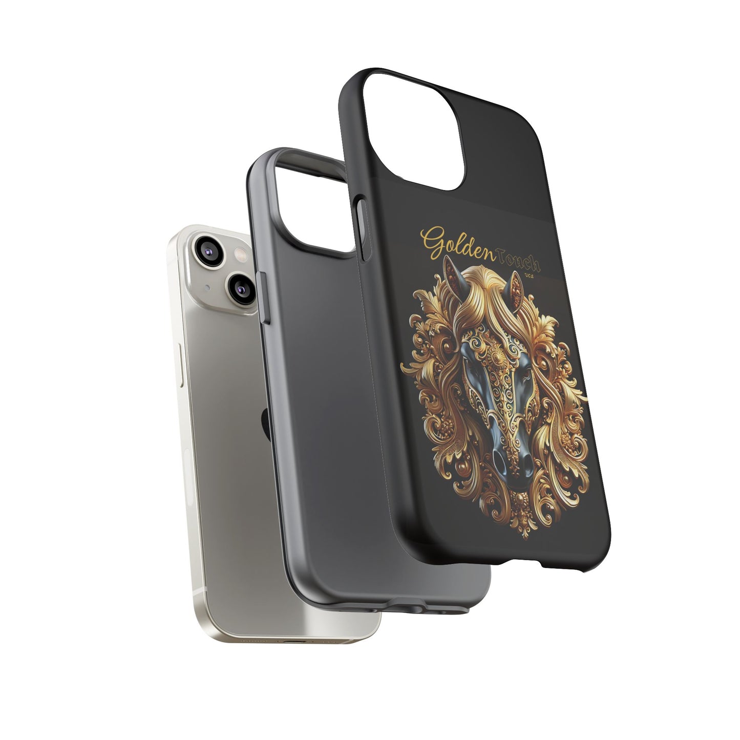 "Golden Touch" Collection - Designer iPhone Tough Cases - 'Horse Head1' by vca