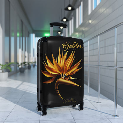 "Golden Touch" Collection - 'Bird of Paradise' design #1 - Designer Luggage Set