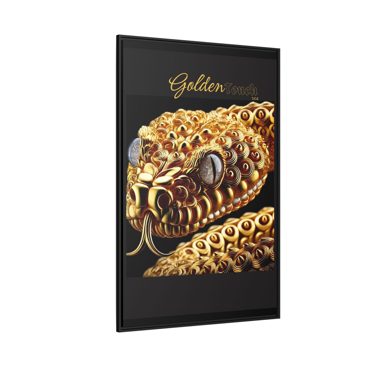 "Golden Touch" Collection - Matte Canvas Wall Art - 'Snake Eyes' by vca