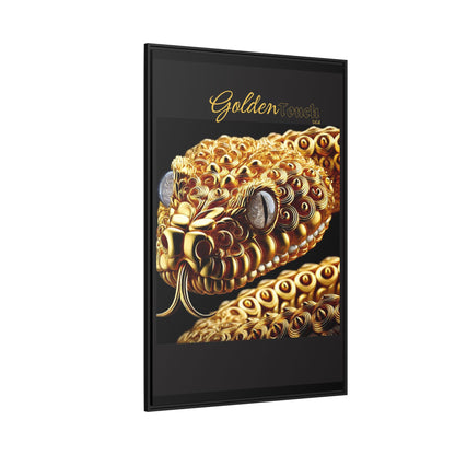 "Golden Touch" Collection - Matte Canvas Wall Art - 'Snake Eyes' by vca