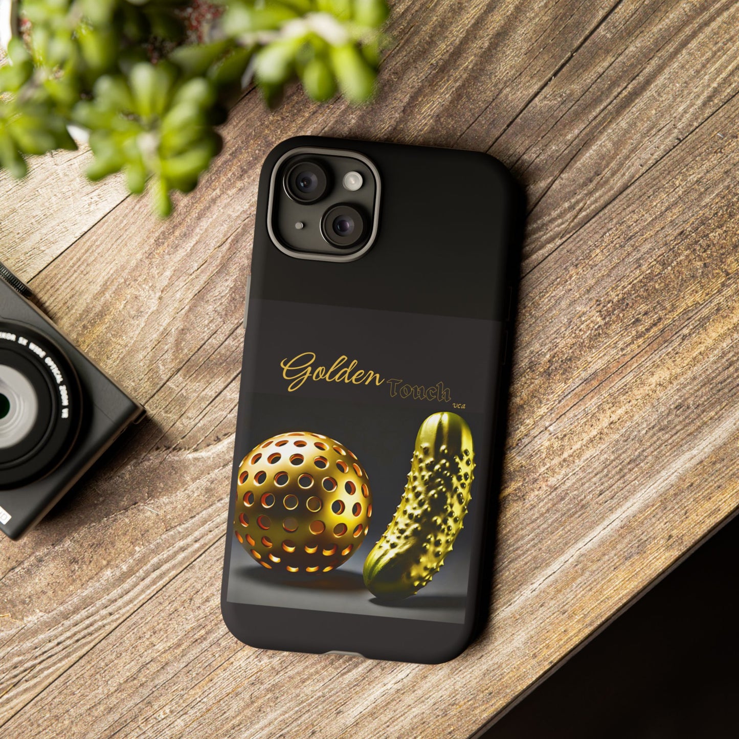 "Golden Touch" Collection - 'Pickleball' design by vca - Designer iPhone Tough Cases