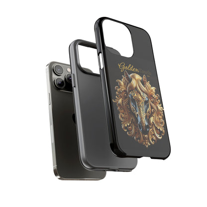 "Golden Touch" Collection - Designer iPhone Tough Cases - 'Horse Head1' by vca