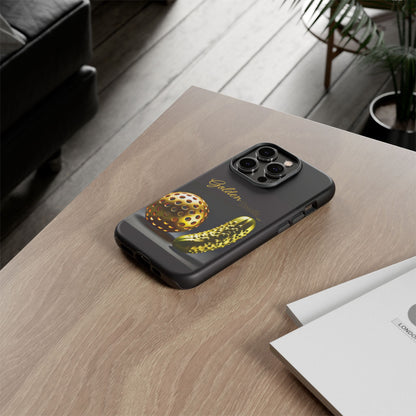 "Golden Touch" Collection - 'Pickleball' design by vca - Designer iPhone Tough Cases