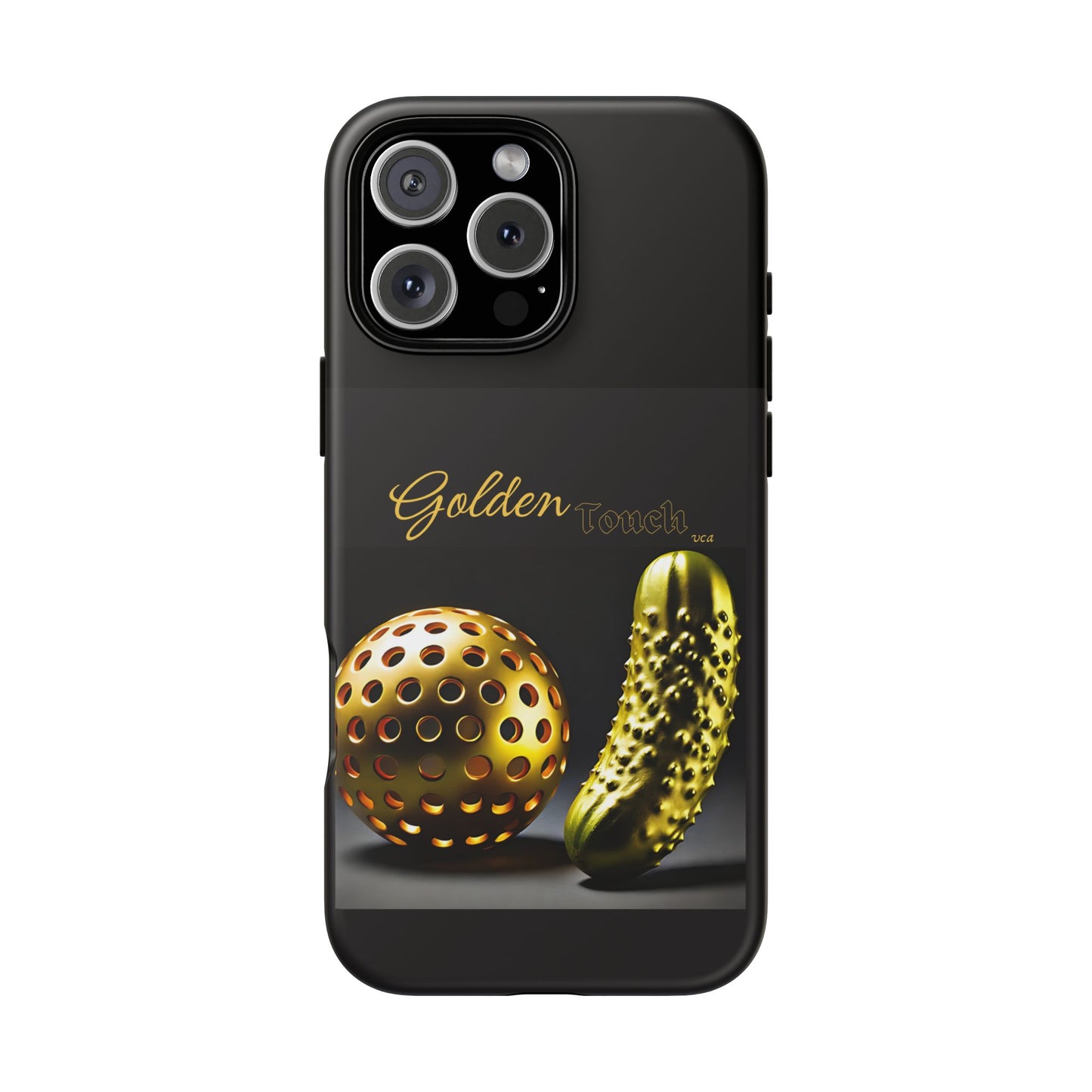 "Golden Touch" Collection - 'Pickleball' design by vca - Designer iPhone Tough Cases