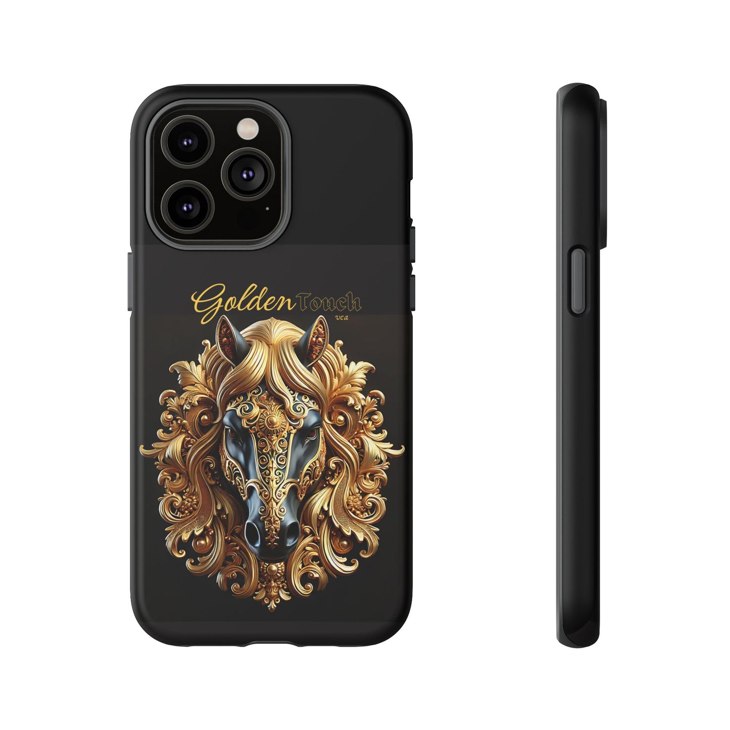 "Golden Touch" Collection - 'Horse Head1' design by vca - Designer iPhone Tough Cases