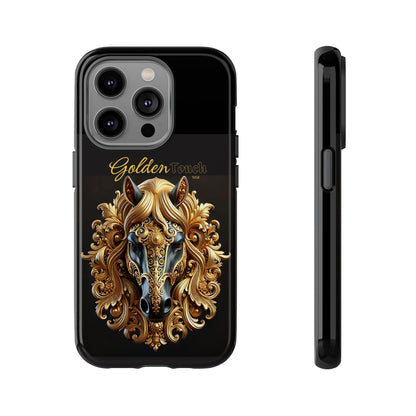 "Golden Touch" Collection - 'Horse Head1' design by vca - Designer iPhone Tough Cases